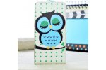 Фирменный вертикальный откидной чехол-флип для Alcatel POP C3 4033D "тематика Сова"