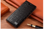 Чехол-книжка MyPads Premium Croco di lusso для Samsung Galaxy A13 5G из импортной, натуральной кожи теленка, с фактурной прошивкой рельефа кожи крокодила, экзотический черный