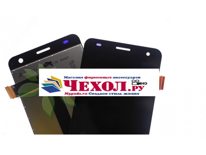 Фирменный LCD-ЖК-сенсорный дисплей-экран-стекло с тачскрином на телефон Fly Cirrus 2 (FS504) черный + гарантия..