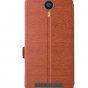 Фирменный чехол-книжка водоотталкивающий с мульти-подставкой для Leagoo Z5 коричневый