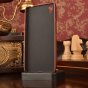 Фирменная роскошная элитная премиальная задняя панель-крышка для OnePlus X / One + X/ E1001 5.0" из качественной кожи буйвола с визитницей коричневая