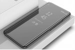 Чехол-книжка MyPads для Samsung Galaxy A9 Pro SM-A910F/DS 6.0 с дизайном Clear View Cover с полупрозрачной пластиковой крышкой с зеркальной поверхностью черный