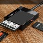 Портативный Карт-ридер USB 3.0 SD/ MMC/ MS/ CF/ TF подходит для всех видов фотоаппаратов и мобильных телефонов черный