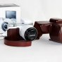 Фирменная сумка-кожух-кобура MyPads из качественной импортной кожи для фотоаппарата Samsung NX3300/ NX3000/ NX MINI коричневого цвета 
