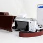 Фирменная сумка-кожух-кобура MyPads из качественной импортной кожи для фотоаппарата Samsung NX3300/ NX3000/ NX MINI коричневого цвета 