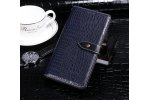 Фирменный роскошный эксклюзивный чехол для Oppo F7 с фактурной прошивкой рельефа кожи крокодила с застежкой и визитницей женский мужской синий