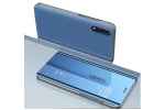 Чехол-книжка MyPads для Xiaomi Mi 8 / 8th Anniversary Edition / Explorer Edition с дизайном Clear View Cover с полупрозрачной пластиковой крышкой с зеркальной поверхностью синий