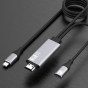 Кабель HDTV Type-C - HDMI 4K на PD 3.0 Fixtor OT-9572PD серый