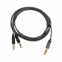 Высокопрочный акустический кабель AUX 3.5mm jack разветвитель на два аукса в один для наушников, долговечный