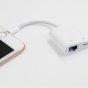 Проводная сетевая карта Lighting - RJ45 с портом Ethernet для мобильного телефона и планшета iPad/ iPhone для стабильного соединения интернета