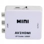 Портативный компонентный адаптер-преобразователь сигнала AV RCA на HDMI 1080P HD видео-аудио конвертер белый