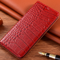 Чехол-книжка MyPads Premium Croco di lusso для OnePlus Nord CE 2 Lite 5G из импортной натуральной кожи теленка с фактурной прошивкой рельефа кожи крокодила экзотический красный. Только в нашем магазине. Количество ограничено.