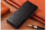 Чехол-книжка MyPads Premium Croco di lusso для Huawei Nova 11 Pro / Nova 11 Ultra из импортной натуральной кожи теленка с фактурной прошивкой рельефа кожи крокодила экзотический черный. Только в нашем магазине. Количество ограничено.