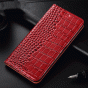 Чехол-книжка MyPads Premium Croco di lusso для OnePlus Nord CE 2 Lite 5G из импортной натуральной кожи теленка с фактурной прошивкой рельефа кожи крокодила экзотический красный. Только в нашем магазине. Количество ограничено.