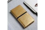 Чехол-книжка MyPads Una Fitto из водоотталкивающей импортной эко-кожи на жёсткой металлической основе для Lenovo Vibe P2 5.5 (P2a42) золотой с черной полосой