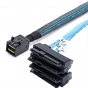 Кабель Mini SAS SFF-8643 на (4) 29 pin-контактный кабель SFF-8482 для внутреннего жесткого диска сервера