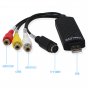 Переходник-адаптер mini карта видео захвата с USB интерфейсом S-video/ 3xRCA для аудио-видео захвата высокой четкости