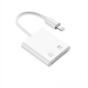 Фирменный OTG кард-ридер SD-Lighting для iPhone 8/ X/ XR/ XS Max/ iPad для передачи данных белый