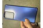 Чехол панель накладка бампер MyPads SPIGEN для Samsung Galaxy S21 Ultra тонкая силиконовая крышка синяя