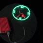 Гибкий компактный USB вентилятор с часами работающий от usb разъема 