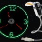 Гибкий компактный USB вентилятор с часами работающий от usb разъема 