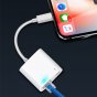 Проводная сетевая карта Lighting - RJ45 с портом Ethernet для мобильного телефона и планшета iPad/ iPhone для стабильного соединения интернета