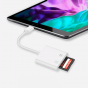 Фирменный OTG кард-ридер SD-Lighting для iPhone 8/ X/ XR/ XS Max/ iPad для передачи данных белый