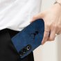 Чехол-книжка MyPads «Tessuto morbido» для OnePlus Ace 3v / OnePlus nord ce4 из водоотталкивающей импортной ткани тематика «Олень» в синем цвете