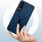 Чехол-книжка MyPads «Tessuto morbido» для OnePlus Ace 3v / OnePlus nord ce4 из водоотталкивающей импортной ткани тематика «Олень» в синем цвете