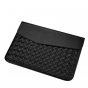 Фирменный чехол-клатч MyPads M-09016 для ноутбука Apple MacBook Air  Dell Asus Acer Lenovo HP Xiaomi Apple MacBook Air  диагональю 11/ 12/ 13.3/ 14/ 15/ 15.6 из качественной импортной эко кожи ручной работы плетеный черный 