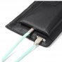 Чехол-кошелек-портмоне MyPads Solido для BQ 4001G Cool вместительная большой емкости, с отделениями для второго телефона, стилуса, и разъемом для зарядки и наушников, из импортной эко-кожи черного цвета мужской