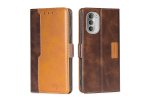 Чехол-книжка MyPads для
 Motorola Moto G51 5G / Моторола Мото G51 (Желтый + коричневый)