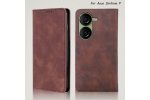 Чехол-книжка MyPads для ASUS Zenfone 9 и Zenfone 10, противоударный, коричневый