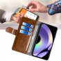 Чехол-книжка MyPads для Samsung Galaxy S24 (Коричневый)
