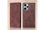 Чехол-книжка MyPads для Redmi Note 12 Turbo и Poco F5, противоударный, коричневый