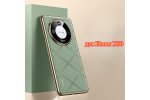 Стильный чехол MyPads из веганской кожи для Honor X60 (Хонор X60) с защитой линз и металлическими кнопками