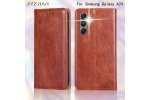 Чехол-книжка MyPads для Samsung Galaxy A24, флип, противоударный, подставка, коричневый