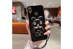 Чехол MyPads для Huawei Y7 (2019) со шнурком и подставкой, черный матовый
