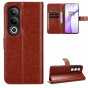 Чехол книжка MyPads для OnePlus Nord CE4 5G с карманом для фото и карт, искусственная кожа, коричневый
