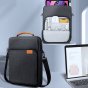Вместительная водонепроницаемая широкая сумка-чехол MyPads Capiente для планшета iRulu expro 7" , с несколькими большими и маленькими отделениями и удобным наплечным ремнем, черная