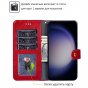 Чехол-книжка MyPads для Samsung Galaxy S24+ Plus, красный