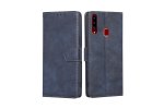 Чехол-книжка MyPads для Samsung Galaxy A20s (SM-A207F) / Самсунг А20s телячья кожа (синий)