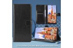 Чехол книжка MyPads для Huawei Mate 50 Pro с карманом для фото и карт, противоударный, черный