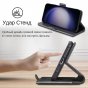 Чехол-книжка MyPads для Samsung Galaxy S24, синийсерый