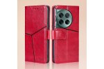 Чехол-книжка MyPads для OnePlus 12 5G, красный, противоударный