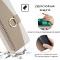 Многофункциональный чехол-книжка MyPads для смартфона OnePlus Nord CE4 5G с мини-зеркалом для макияжа