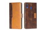 Чехол-книжка MyPads для
 Samsung Galaxy M20 / Самсунг М20,смешать два цвета (желтый + коричневый)