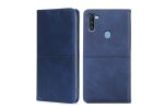 Чехол-книжка MyPads для Samsung Galaxy A11 (SM-A115F) / Самсунг А11 воловья кожа (синий)