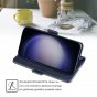 Чехол-книжка MyPads для Samsung Galaxy S24, синийсерый