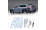 Накладка на центральную стойку окна автомобиля MyPads для Toyota Corolla Cross 2020 2021 2022, 12 шт.